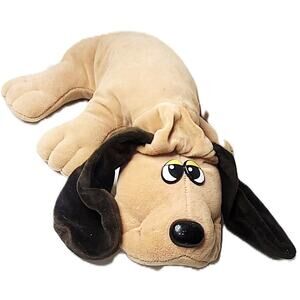 18" Vintage Classic 1980s Cream Color Brown Long Ears & Spots Plush Pound Puppy